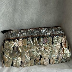 Precious real Paua Pawa Pearl abalone shell clutch purse Hawaii Florida cruise